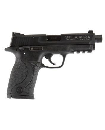 Smith &amp; Wesson 10199 M&amp;P Compact 22 LR 3.50" Threaded Barrel 10+1, Black Polymer Frame With Picatinny Acc. Rail, Black Armornite Aluminum Slide, Ambidextrous Manual Safety