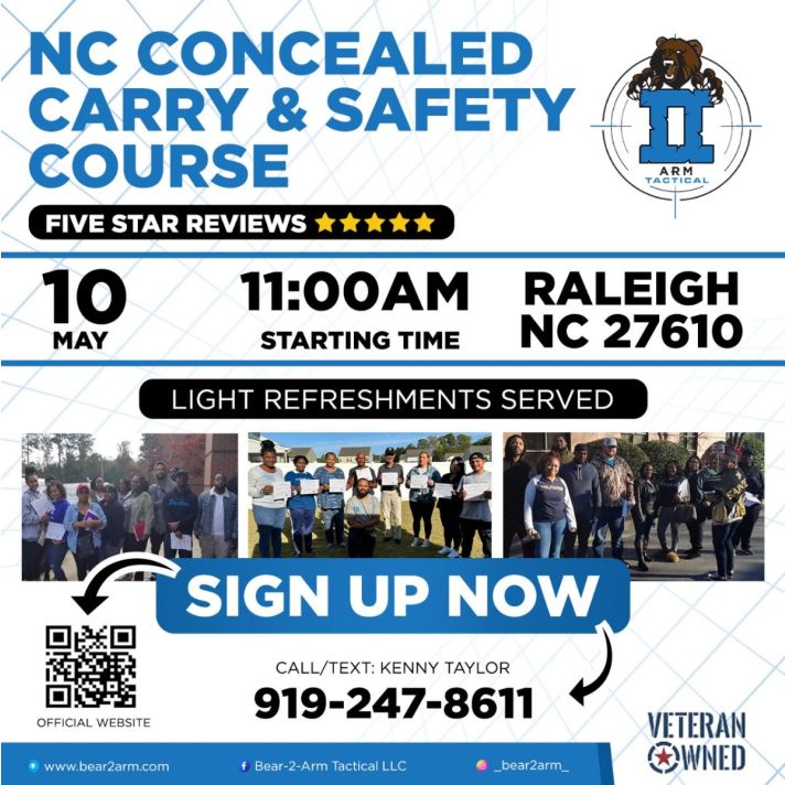 Bear-2-Arm Tactical LLC May 10, 2025 Concealed Carry Course