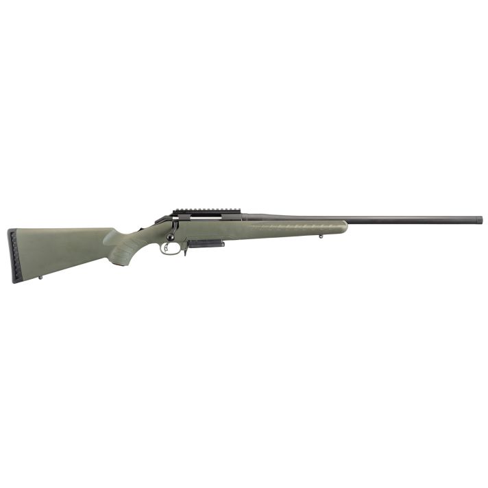 Ruger 26948 American PredatorFull Size 6mm Creedmoor 3+1 22" Matte Black Threaded Barrel, Matte Black Steel Receiver w/Picatinny Rail, Moss Green Fixed Synthetic Stock Right Hand