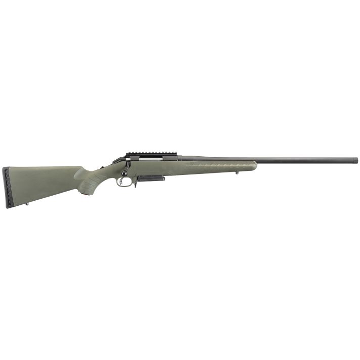 Ruger 26973 American Predator Full Size 6.5 Creedmoor 3+1 22" Matte Black Threaded Barrel, Matte Black Picatinny Rail Steel Receiver, Moss Green Fixed Synthetic Stock