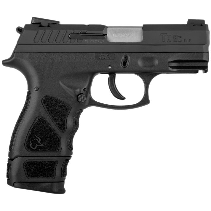 Taurus 1TH9C031 THcCompact 9mm Luger 17+1 3.54" Matte Stainless Steel Barrel, Matte Black Serrated Slide, Black Polymer Frame w/Picatinny Rail, Black Finger Grooved Polymer Grip Right Hand