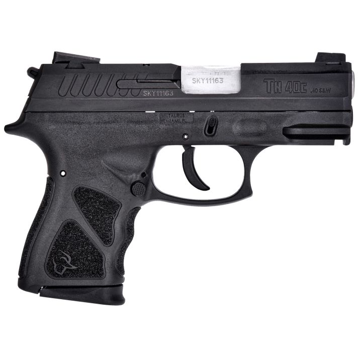 Taurus 1TH40C031 THcCompact 40 S&W 15+1/11+1 3.54" Matte Stainless Steel, Barrel Matte Black Serrated Slide, Black Polymer Frame w/Picatinny Rail, Black Finger Grooved Polymer Grip, Right Hand