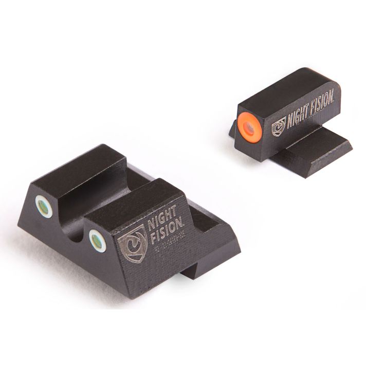 Night Fision CNK027007OGW Tritium Night Sights for CanikGreen Tritium Orange Outline Front Sight-Green Tritium White Ring Rear Sight TP9SF/TP9SF Elite