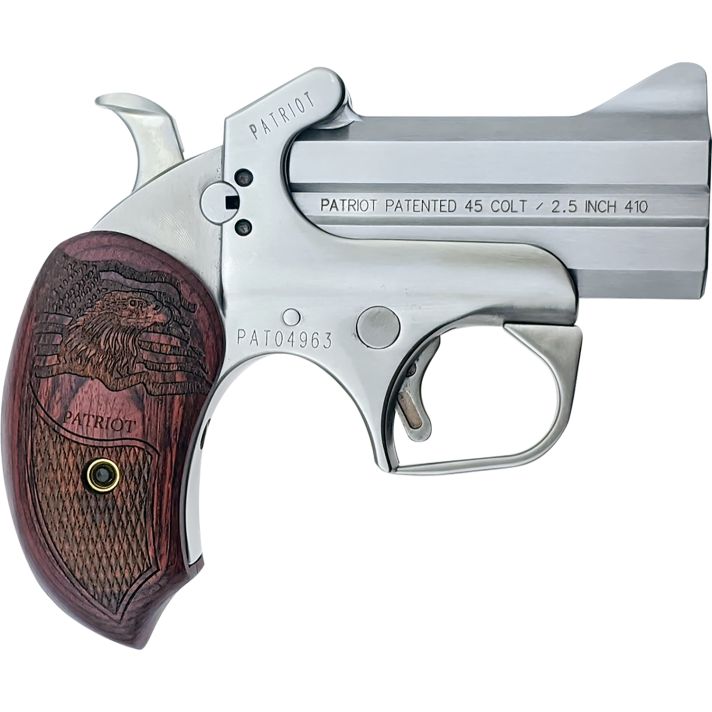 Bond Arms BAPA Patriot45 Colt (LC)/410 Gauge 2 Round 3" Stainless Steel Rosewood Grip