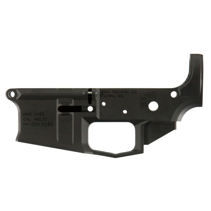 Aero Precision APAR600001C M4E1 Receiver Multi-Caliber Black Anodized Finish 7075-T6 Aluminum Material with Mil-Spec Dimensions for AR-15