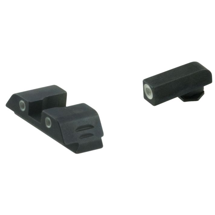 AmeriGlo GL5113 Classic Tritium Sight Set for GlockGreen Tritium White Outline Front Sight-Green Tritium White Outline Rear Sight