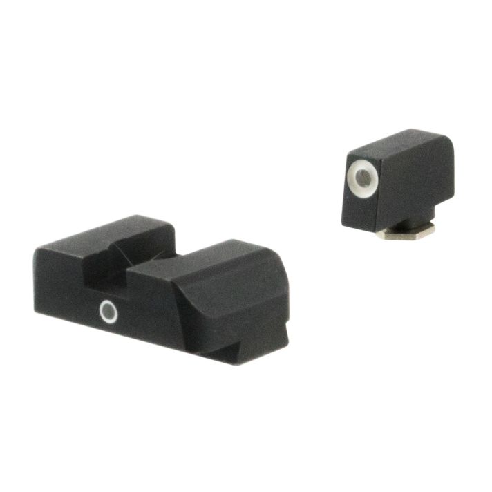 AmeriGlo GL5101 i-Dot SightSet for GlockGreen Tritium White Outline Front Sight-Green Tritium Rear Sight