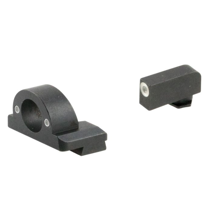 AmeriGlo GL5125 Ghost Ring Sight Set for GlockGreen Tritium White Outline Front Sight-Green Tritium Rear Sight