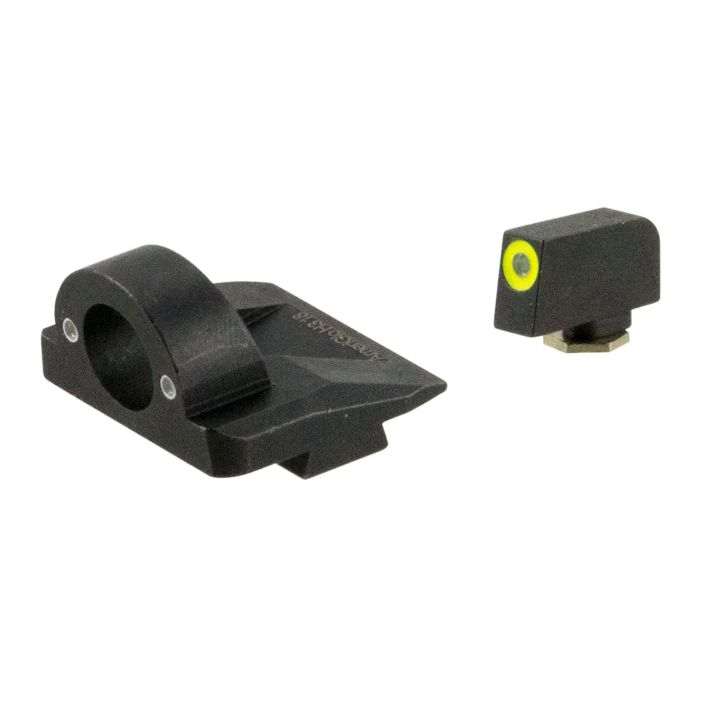 AmeriGlo GL5325 Ghost Ring Sight Set for GlockGreen Tritium LumiGreen Outline Front Sight-Green Tritium Rear Sight