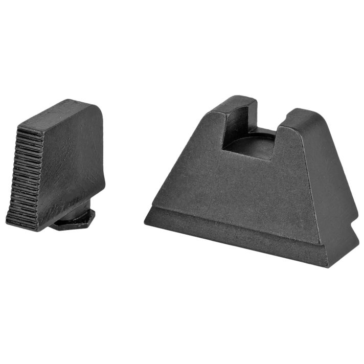 AmeriGlo GL506 Optic Compatible Sight Set for Glock3XL Tall Serrated Front Sight-Black Rear Sight