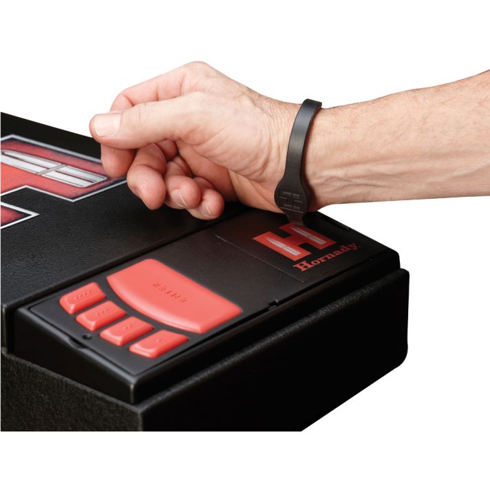 Hornady 98166 Rapid Safe RFID Wrist Band Black Rubber