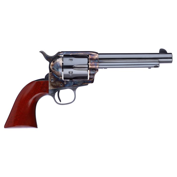 Taylors & Company 701EDE 1873 Cattleman New Model 357 Mag 6rd 5.50" Blued Cylinder & Barrel Color Case Hardened Steel Frame Walnut Navy Size Grip (Taylor Tuned)