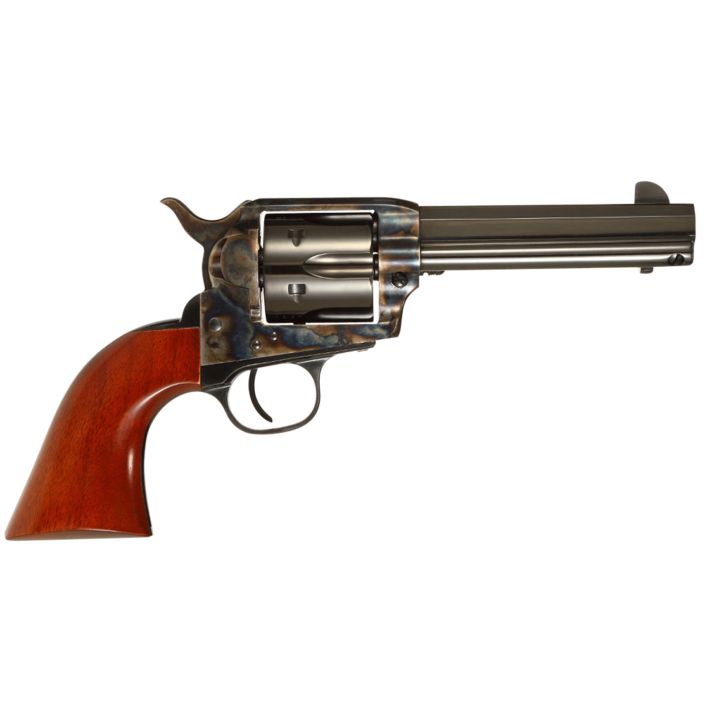 Taylors & Company 556101 1873 Cattleman Drifter 45 Colt (LC) Caliber with 4.75" Blued Finish Barrel, 6rd Capacity Blued Finish Cylinder, Color Case Hardened Finish Steel Frame & Walnut Grip