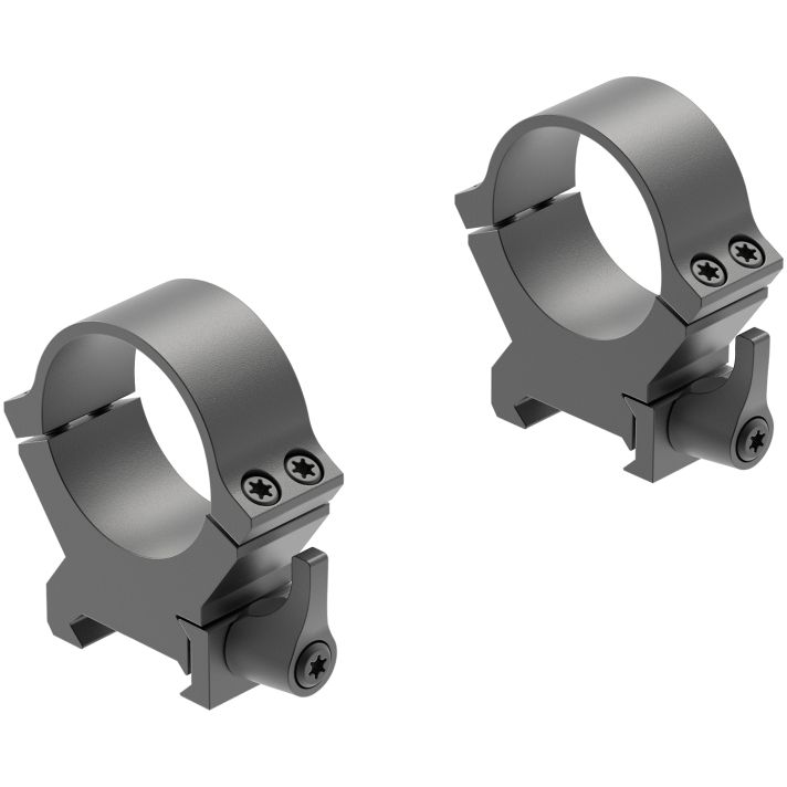 Leupold 174078 QRW2 Cross-Slot Scope Ring Set Matte Black Steel 30mm Tube High Quick Release Picatinny/Weaver