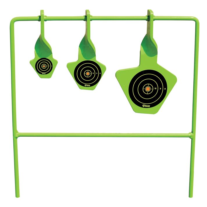 SME SMEST22 Spinning TargetRimfire Pistol/Rifle Steel Black/Green Bullseye Illustration Impact Enhancement Motion