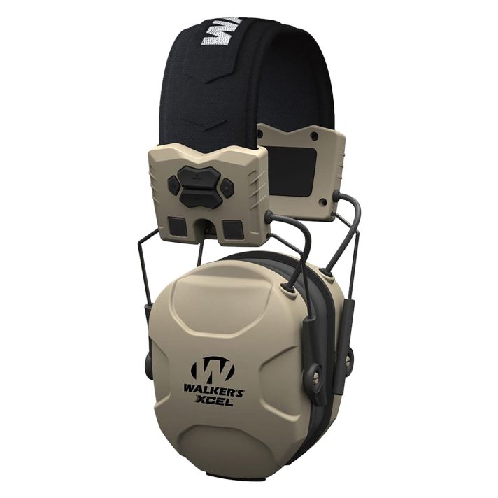 Walker's GWPXSEM XCEL 100 Advanced Digital Muff 26 dB Over the Head Gray/Black Polymer