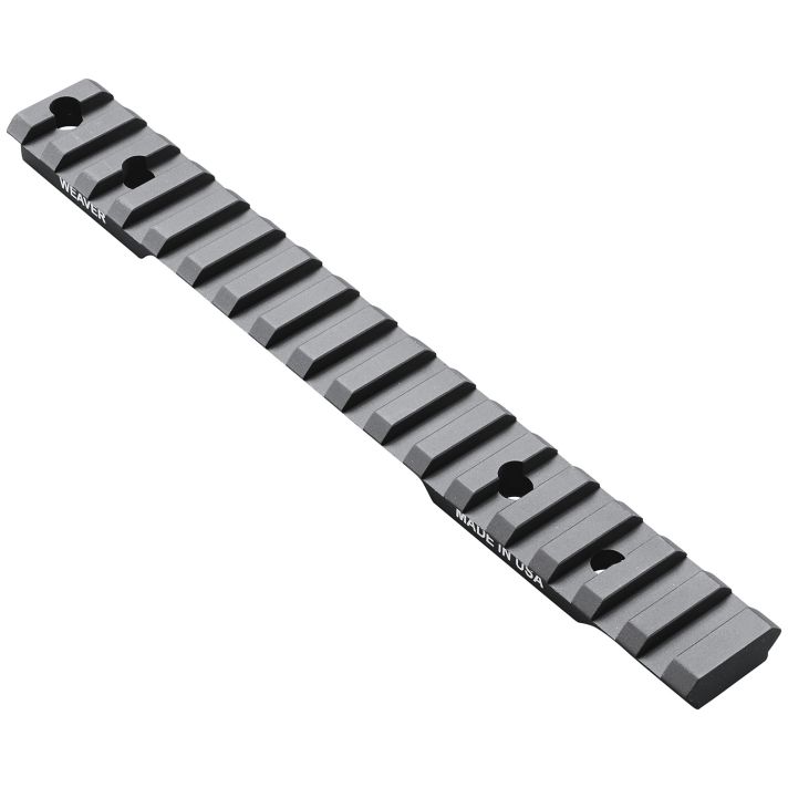 Weaver Mounts 99492 Multi-Slot BaseExtended Black Anodized Aluminum Fits Extended Multi-Slot Base Short Action 20 MOA