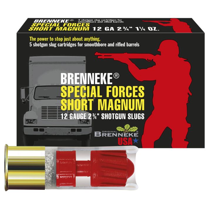 Brenneke SL122SFM SFSM Home Defense 12Gauge 2.75" 1 1/4oz Slug Shot 5 Per Box/50 Case
