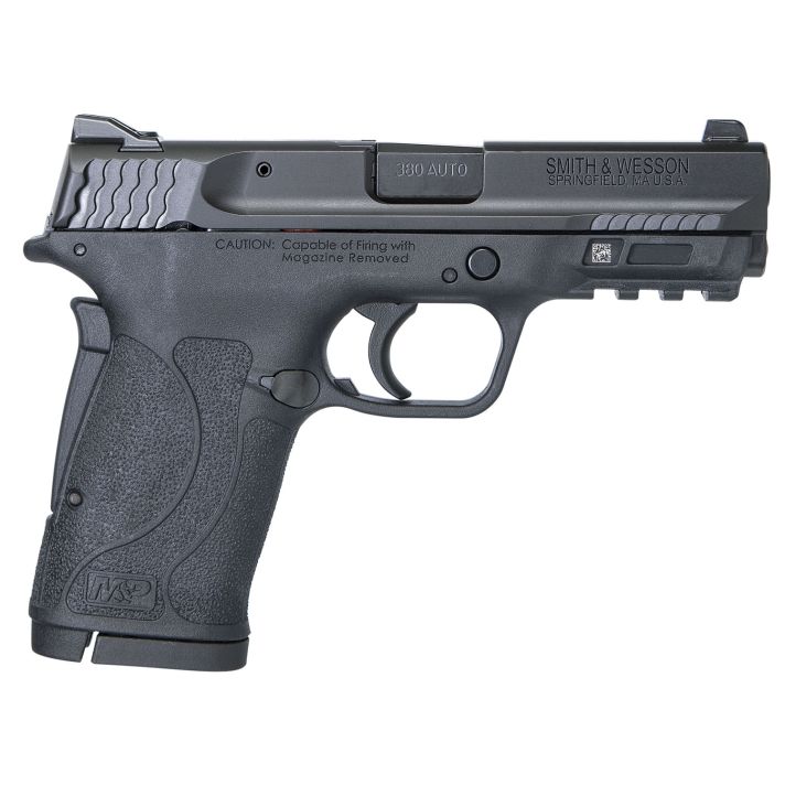 Smith & Wesson 180023 M&P Shield EZ 380 ACP 8+1 3.67" Barrel, Black Polymer Frame With Picatinny Acc. Rail, Black Armornite Stainless Steel Slide, Loaded Chamber Indicator, No Manual Safety