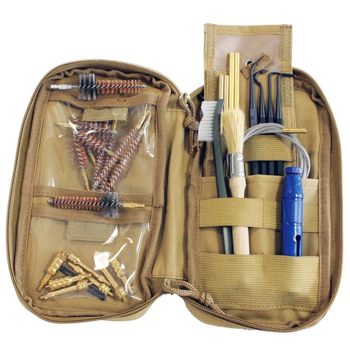 Birchwood Casey 41651 Range Cleaning Kit Handgun/Rifle 29 Pieces Tan