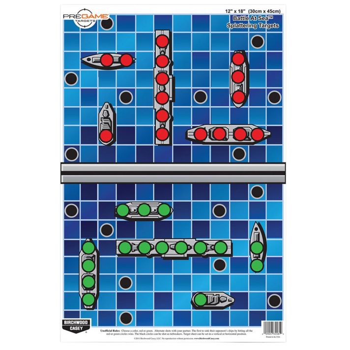 Birchwood Casey 35560 PregameSelf-Adhesive Paper Universal Blue Battle at Sea 8 Per Pkg