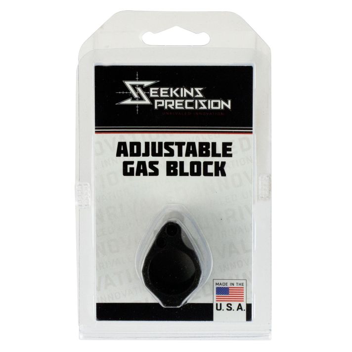 Seekins Precision 0011510031 Low Profile Adjustable Gas Block 1.37" x .94" Black Melonite