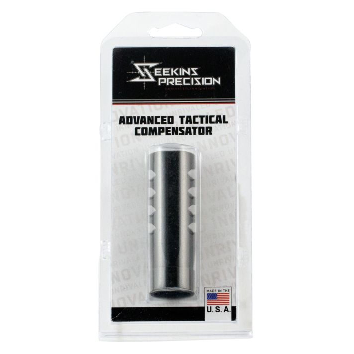 Seekins Precision 0011510039 ATC Muzzle Brake Black Melonite 416R Stainless Steel with 5/8"-24 tpi Threads for 7.62x51mm NATO AR-10