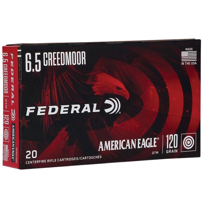 Federal AE65CRD2 American Eagle Rifle 6.5Creedmoor 120gr Open Tip Match 20 Per Box/10 Case