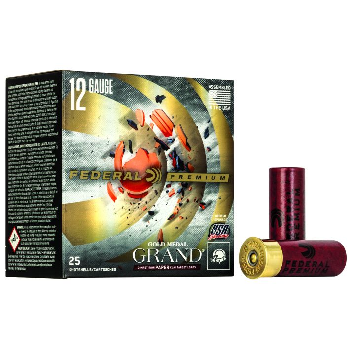 Federal GMT1178 Premium Gold Medal Paper 12Gauge 2.75" 1 1/8oz 8Shot 25 Per Box/10 Case