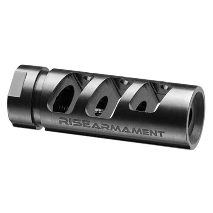 Rise Armament RA701223BLK RA-701 Compensator Black Nitride 416R Stainless Steel with 1/2"-28 tpi Threads & 2.50" OAL for 5.56x45mm NATO AR-Platform