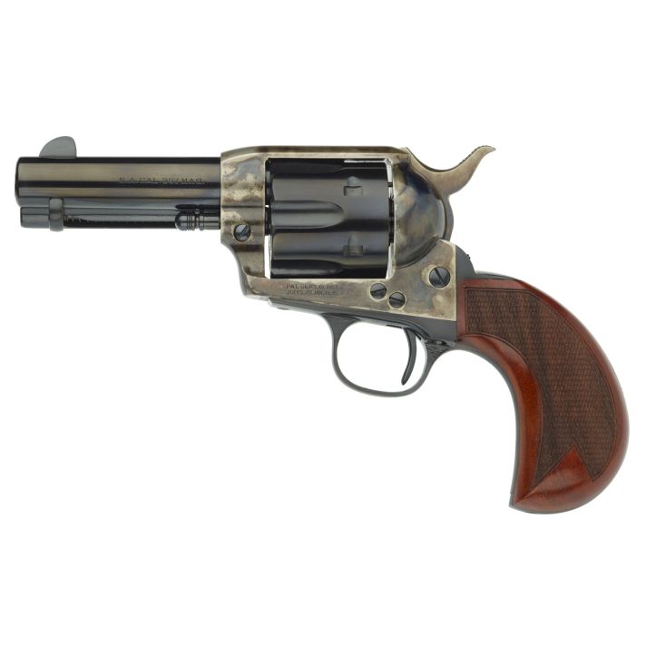 Taylors & Company 555132 1873 Cattleman 357 Mag Caliber with 3.50" Blued Finish Barrel, 6rd Capacity Blued Finish Cylinder, Color Case Hardened Finish Steel Frame & Checkered Birdshead Walnut Grip