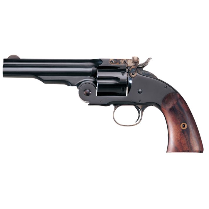 Taylors & Company 550664 Second Model Schofield 45 Colt (LC) Caliber with 5" Barrel, 6rd Capacity Cylinder, Overall Blued Finish Steel & Walnut Grip