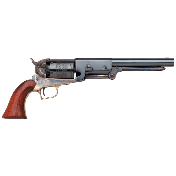 Taylors and Company 550859 1847 Walker Break Open 44 Cal Striker Fire 9" 6rd Color Case Hardened Frame Blued Barrel & Cylinder Walnut Grip