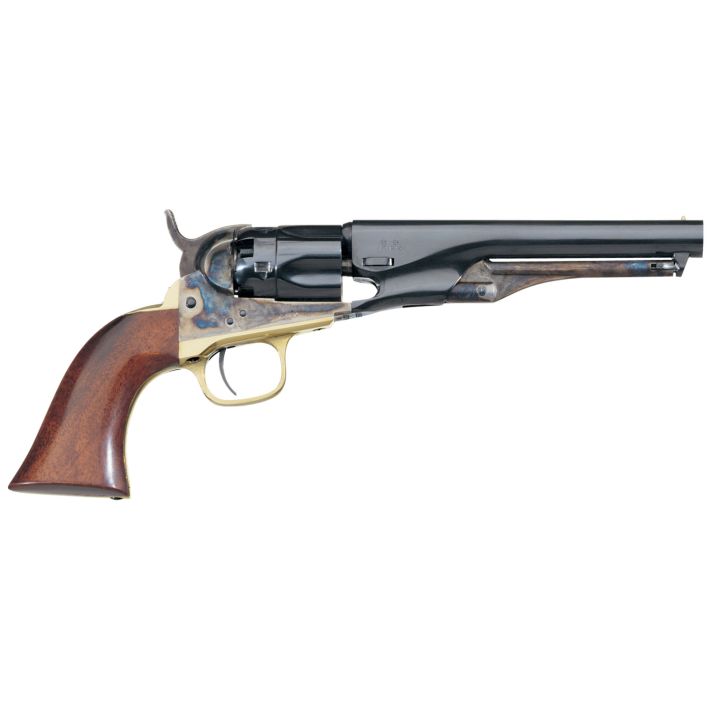 Taylors and Company 550799 1862 Pocket Police Break Open 36 Cal Striker Fire 5.50" 5rd Color Case Hardened Frame Blued Barrel & Cylinder Walnut Grip