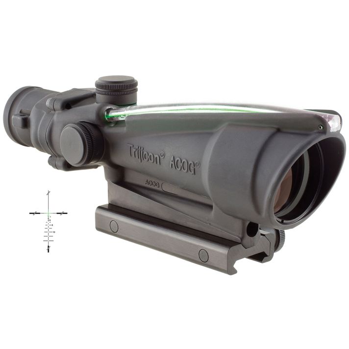 Trijicon 100161 ACOGBlack Hardcoat Anodized 3.5x35mm Illuminated Green Crosshair .308/7.62 BDC Reticle
