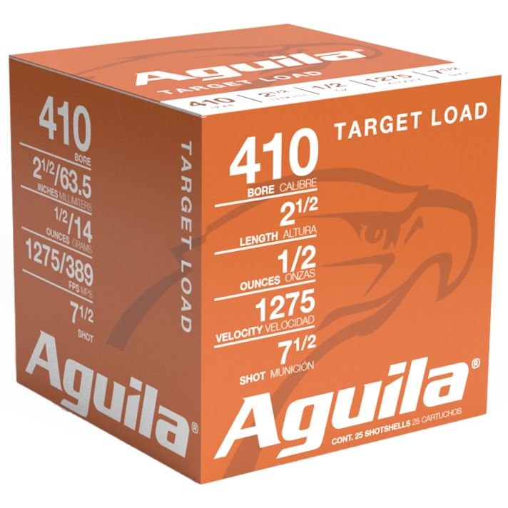 Aguila 1CHB4137 Birdshot High Velocity 410Gauge 2.50" 1/2oz 7.5Shot 25 Per Box/20 Case