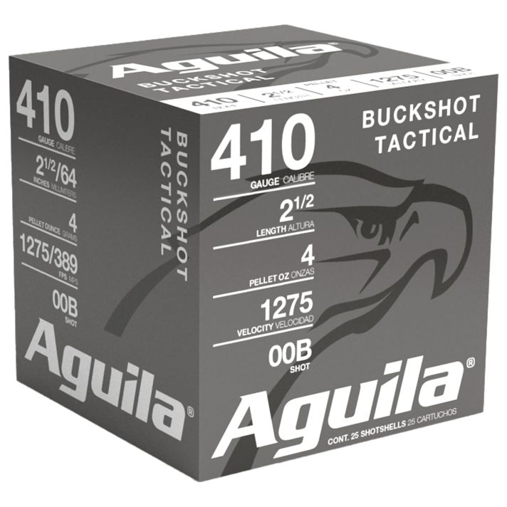 Aguila 1C4100BA Buckshot High Velocity 410Gauge 2.50" 1/2oz 00Buck Shot 25 Per Box/20 Case