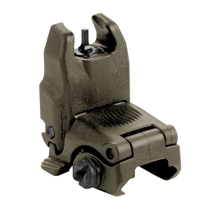 Magpul MAG247-ODG MBUS Sight FrontOlive Drab Green Polymer, Spring-Loaded Flip Up for AR15/ M16