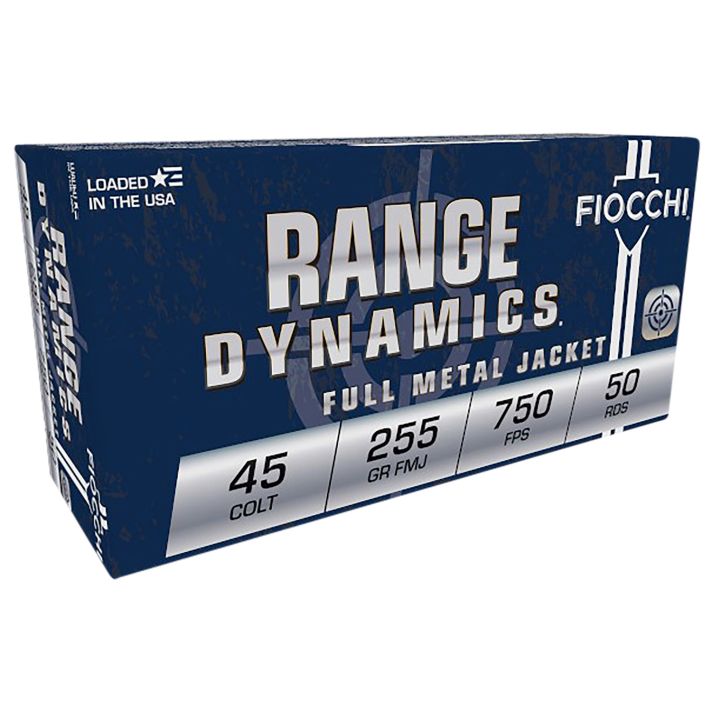 Fiocchi 45LCCMJ Range Dynamics45Colt 225gr Complete Metal Jacket 50 Per Box/10 Case