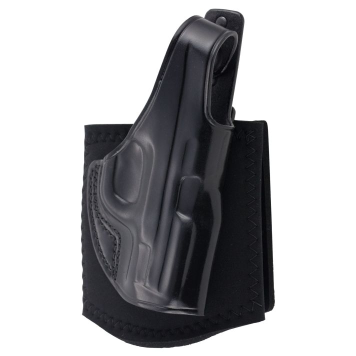 Galco AG652B Ankle GloveSize Fits Ankles up to 13" Black Leather Hook & Loop Fits S&W M&P Shield Fits S&W M&P Shield Plus Fits S&W M&P Shield 2.0 Right Hand