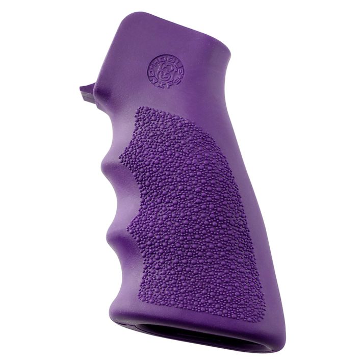 Hogue 15006 OverMolded Grip Cobblestone Purple Rubber with Finger Grooves for AR-15, M16