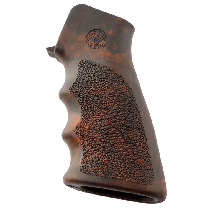 Hogue 15016 OverMolded Grip Cobblestone Red Lava Rubber with Finger Grooves for AR-15, M16