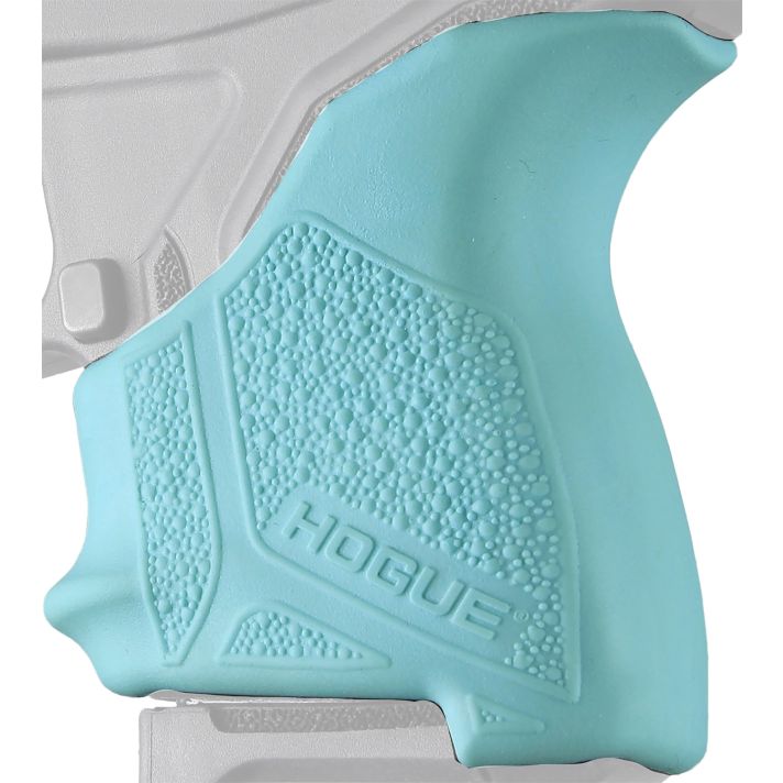 Hogue 18124 HandAll Beavertail Grip Sleeve made of Rubber with Textured Aqua Blue Finish for Ruger LCP II