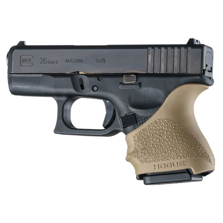 Hogue 18603 HandAll Beavertail Grip Sleeve Compatible w/Glock 26/27 Textured Flat Dark Earth Rubber