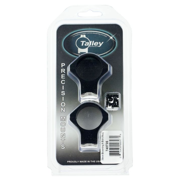 Talley 740735 Scope Mount/Ring ComboBlack Anodized 30mm Tube Fits X-Bolt Medium Rings
