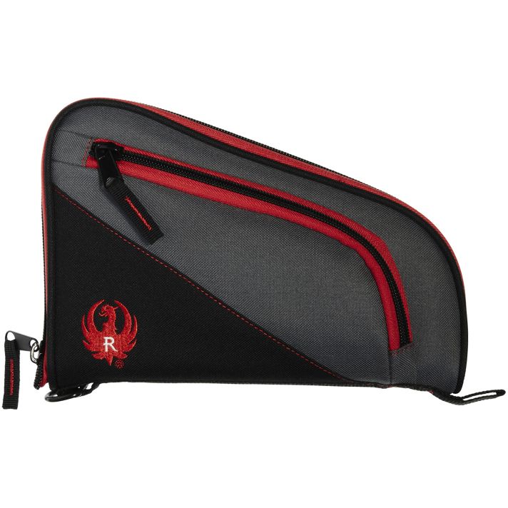 Ruger 27401 Tucson Handgun Case Black/Red/Gray Lockable Zippers