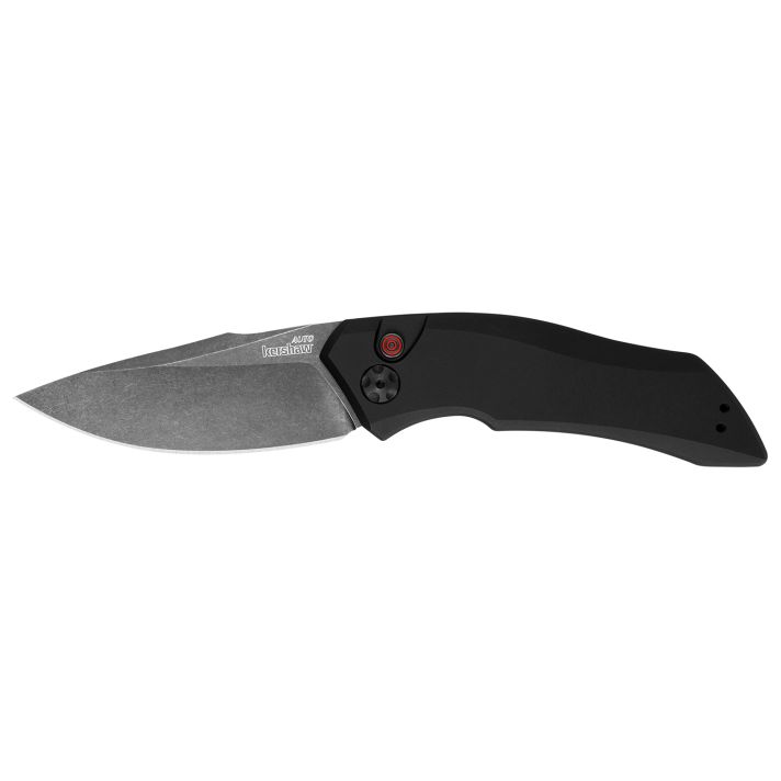 Kershaw 7100BW Launch 1 3.40" Folding Drop Point Plain Black Oxide Blackwash CPM 154 SS, Blade Black Aluminum Handle