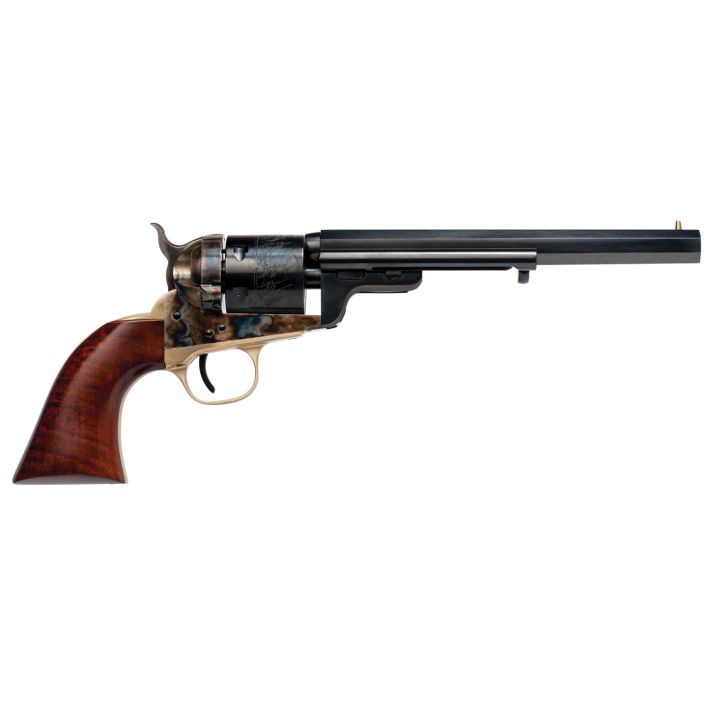 Cimarron CA925 1851 Richards-Mason 38 Special 6 Shot, 7.50" Blued Octagon Barrel & Cylinder, Color Case Hardened Steel Frame, Brass Bead Front Sight, Walnut Grip