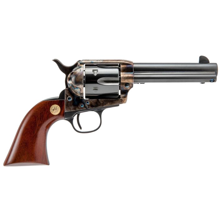 Cimarron MP410 Model P45 Colt (Long Colt) 6 Shot 4.75" Blued Stainless Steel Barrel, Blued Cylinder, Color Case Hardened Steel Frame, Walnut Grip, Exposed Hammer