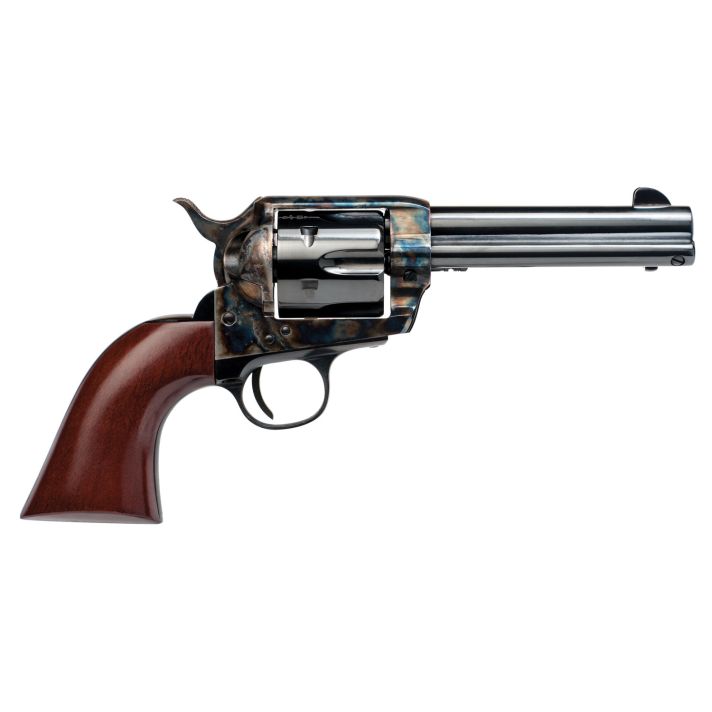 Cimarron PP400 Frontier Pre-War 1896-1940 38 Special 357 Mag 6 Shot, 4.75" Blued Steel Barrel, Blued Cylinder, Color Case Hardened Steel Frame, Walnut Grip, Exposed Hammer